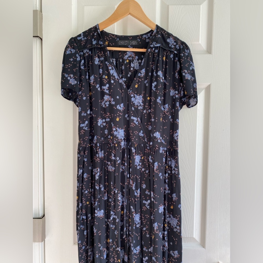 Christy Dawn Dawn Dress Black Floral Rayon Maxi Dress